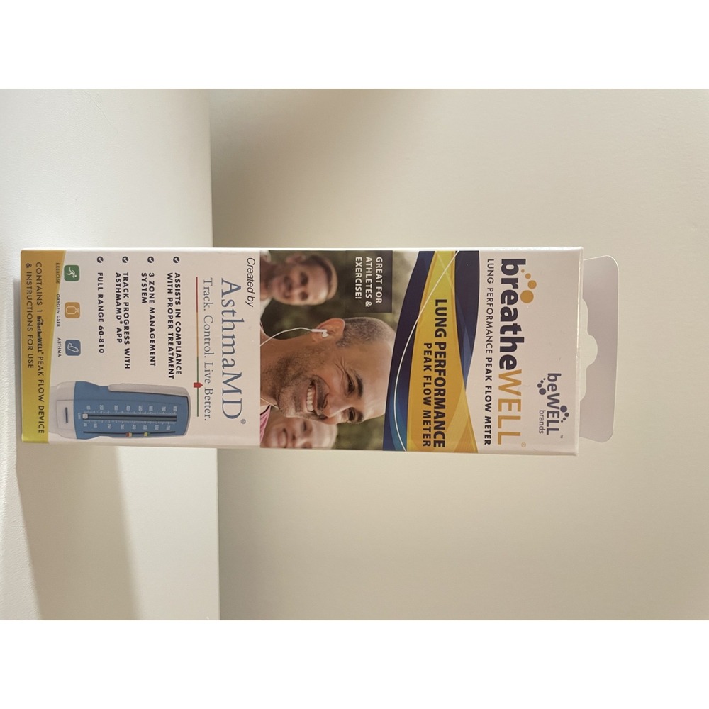 Quest AsthmaMD BreatheWell Lung Performance Peak Flow Meter Device New - Picture 2 of 2